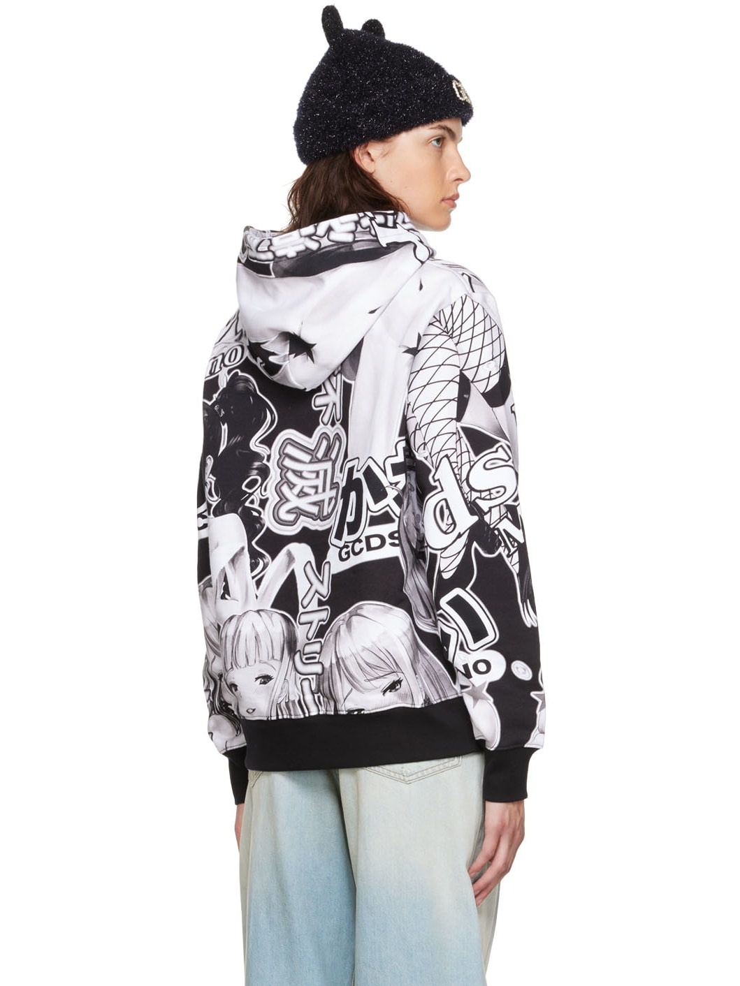 Black & White Hentai Hoodie - 3