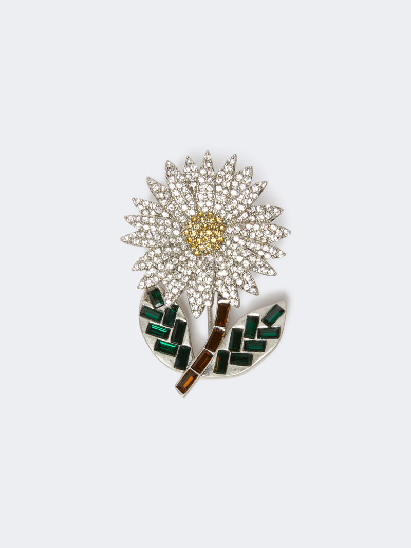 CRESPO Glass brooch - YELLOW 1