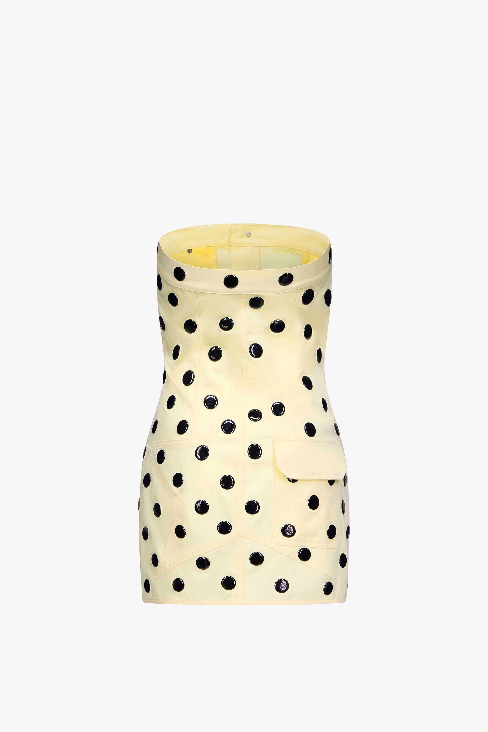 POLKA DOT STRAPLESS MINI DRESS - 2