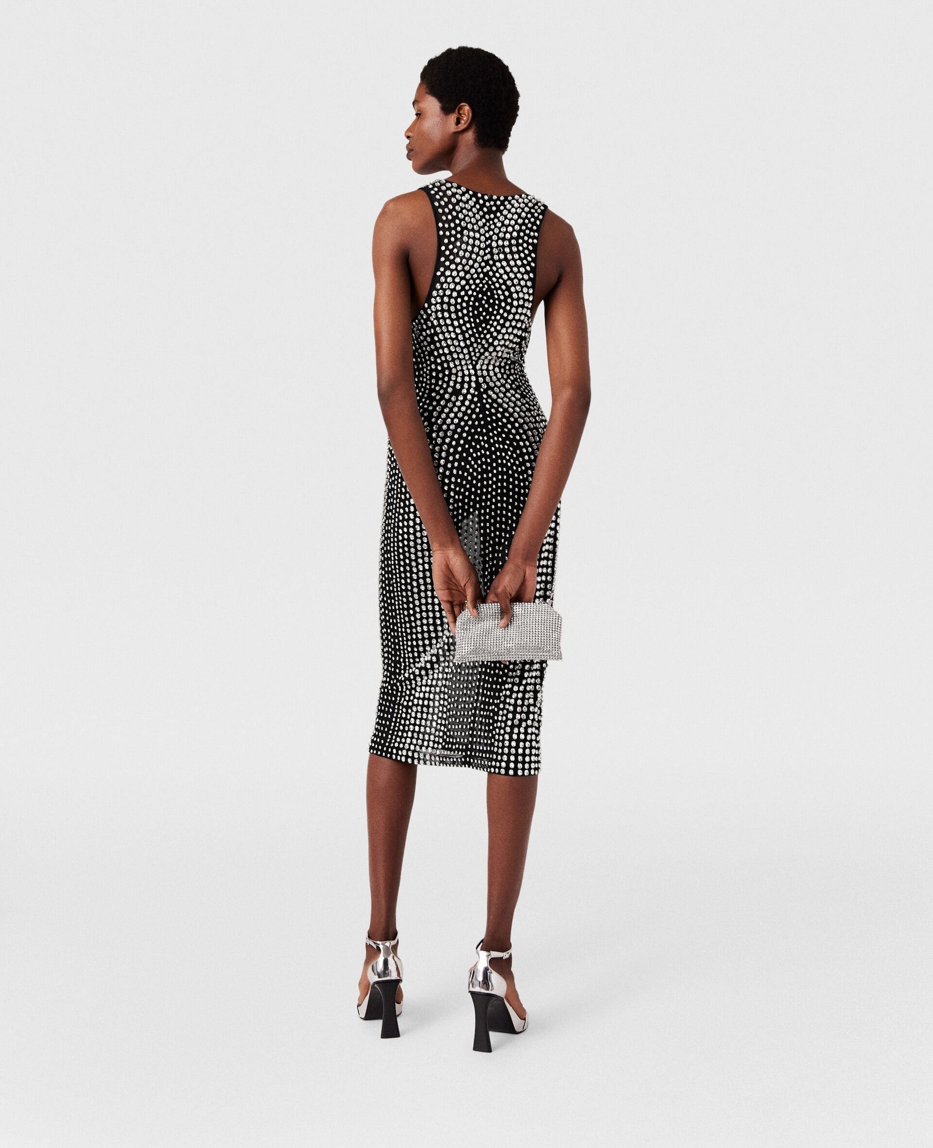 Crystal-Embellished Midi Dress - 4