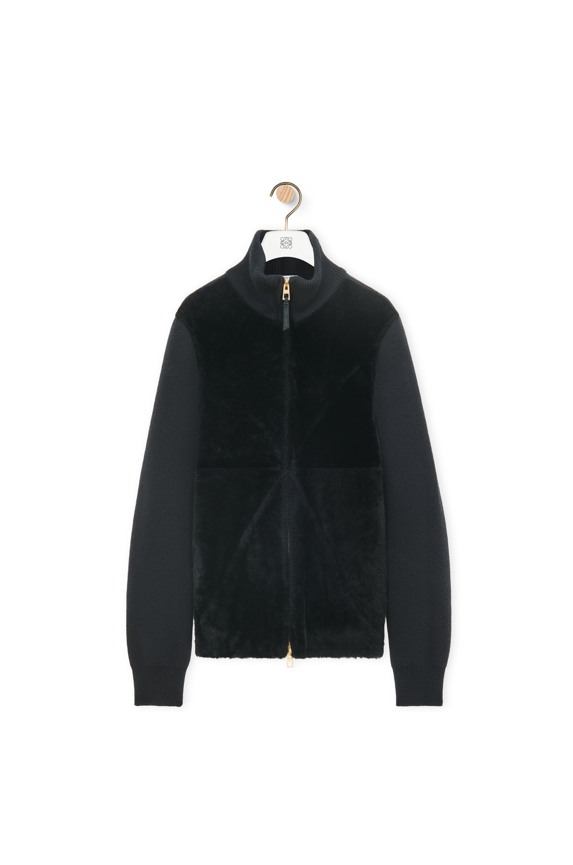 Puzzle Fold jacket in shearling and wool - 1