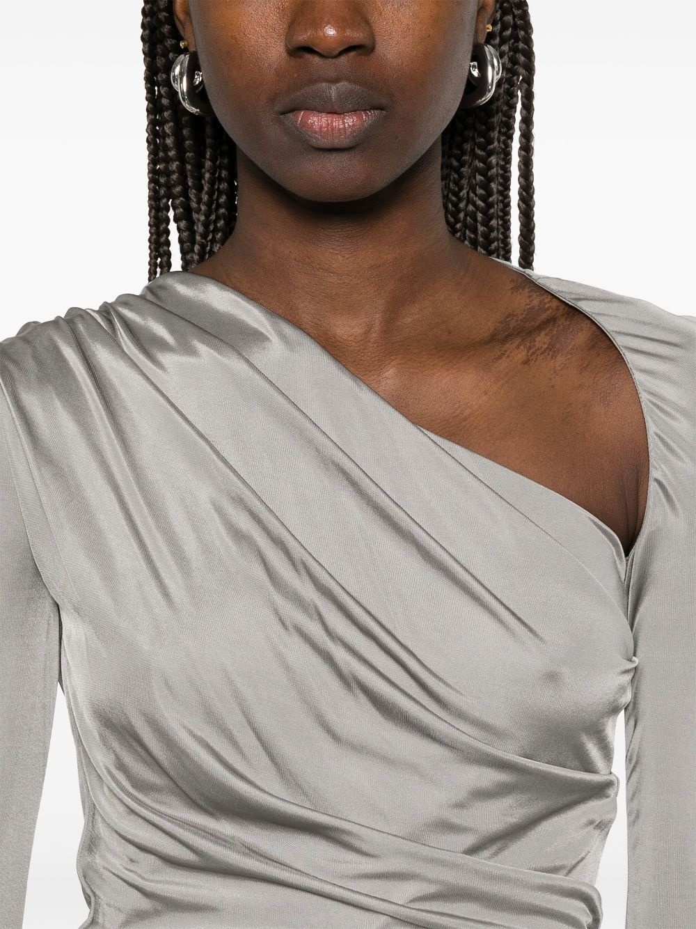 draped mini dress - 5