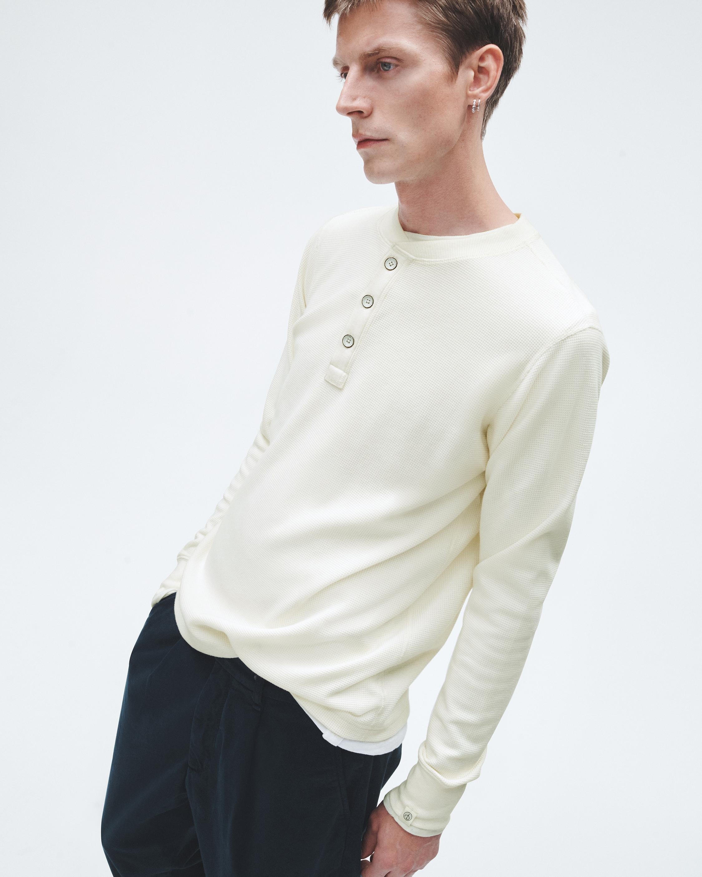 Lightweight Waffle Henley
Cotton T-Shirt - 3