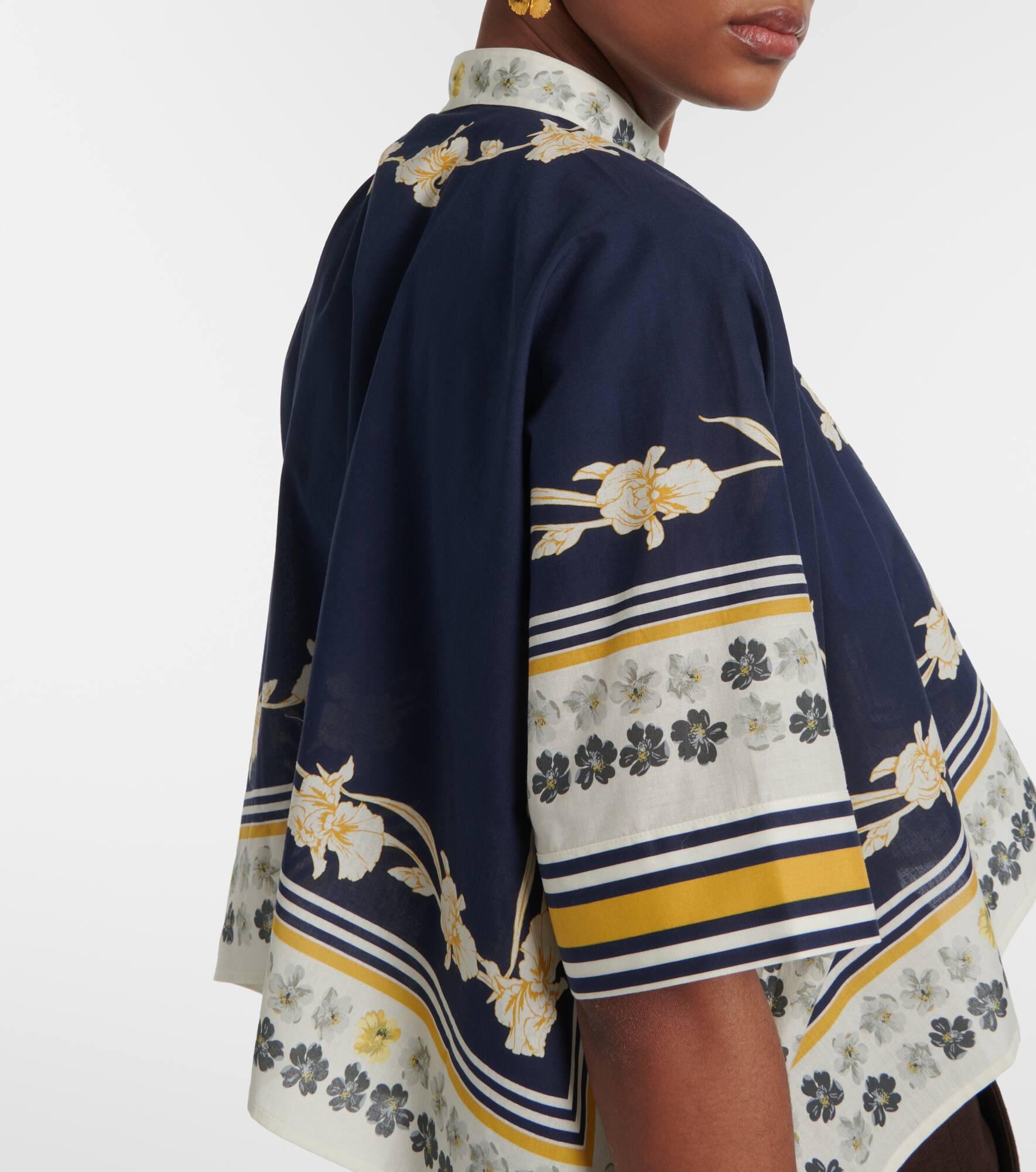 Foulard printed cotton shirt - 5