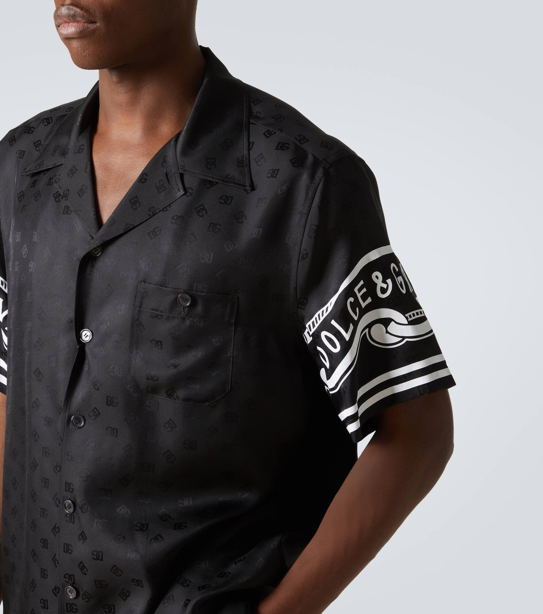 Printed silk twill shirt - 5