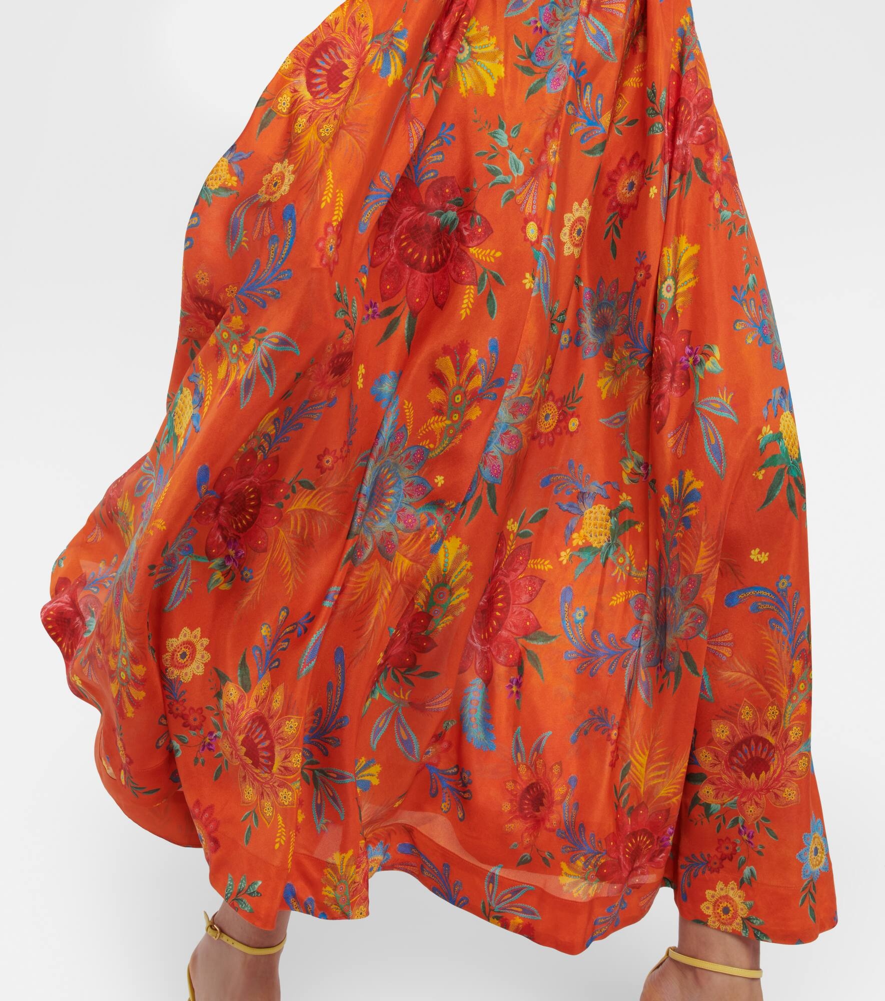 Floral silk maxi dress - 5