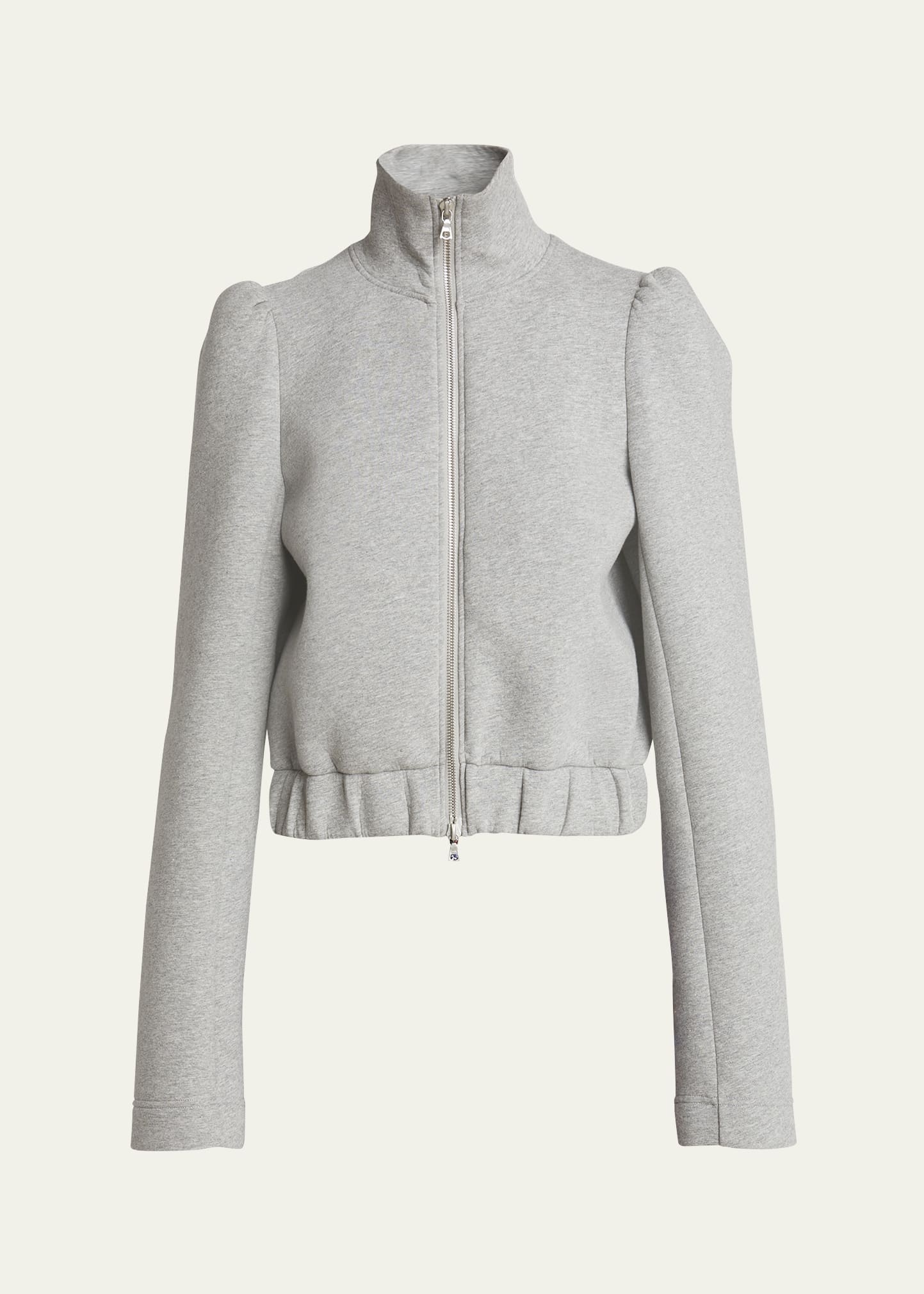 Huras Zip-Up Jacket with Elastic Hem - 1