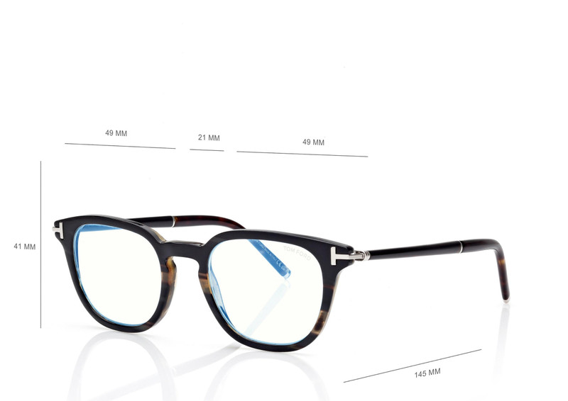 HORN SQUARE BLUE BLOCK OPTICALS 4