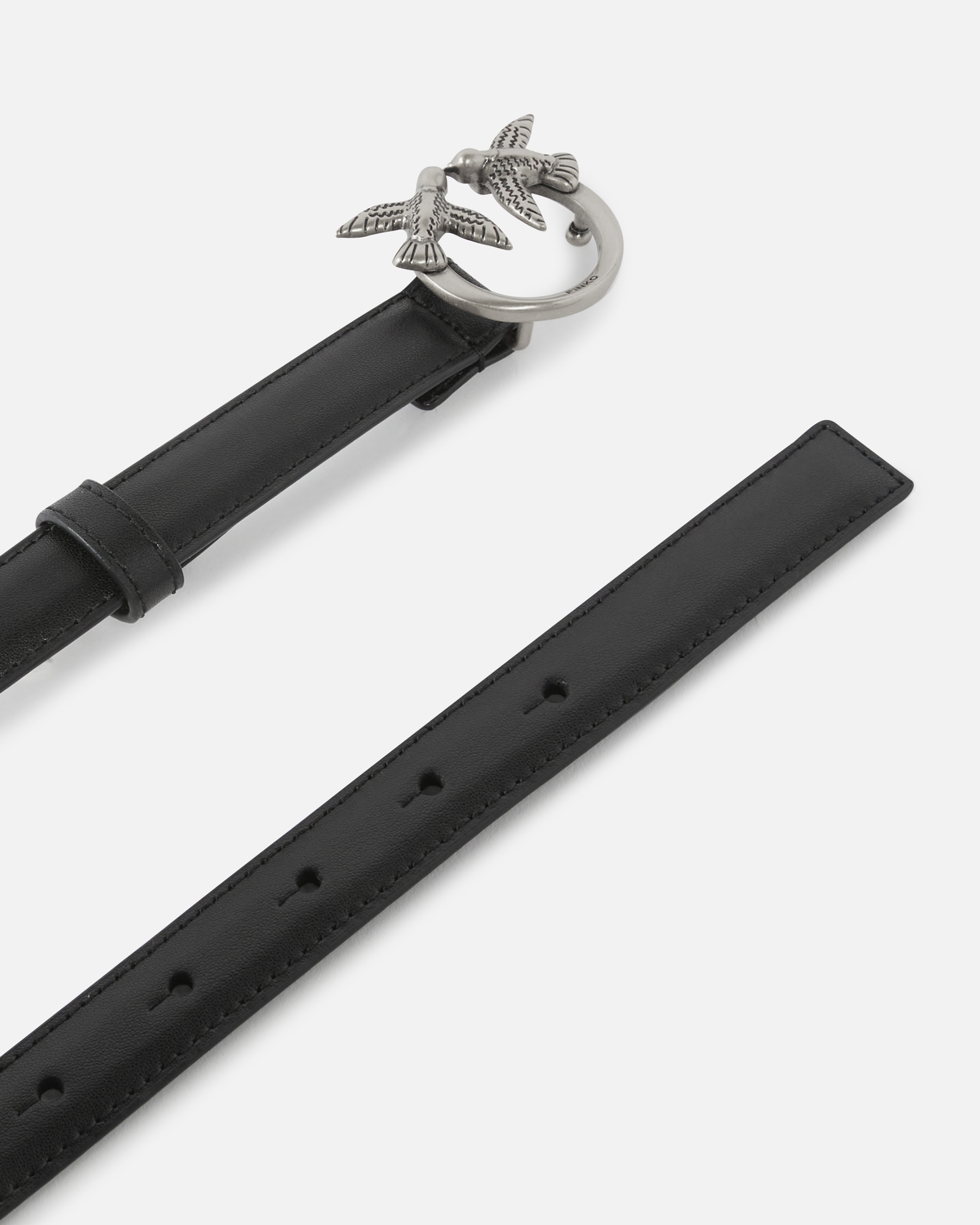 LOVE BIRDS THIN LEATHER BELT 2CM - 3