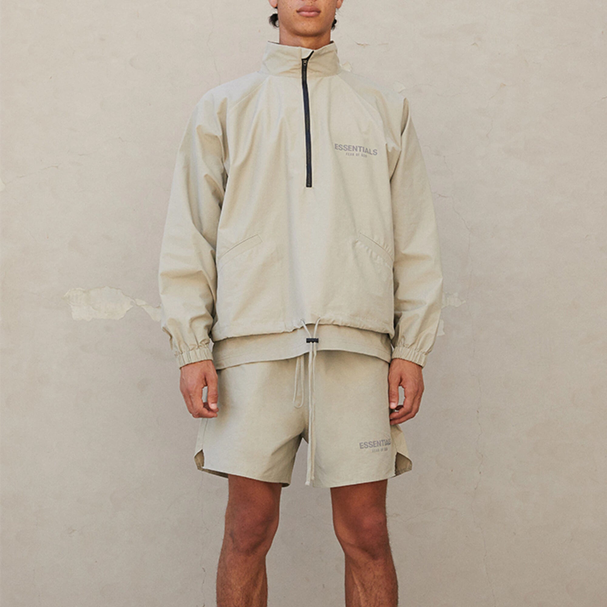 Fear of God Essentials FW21 Half Zip Track Jacket Pistachio FOG-FW21-016 - 7