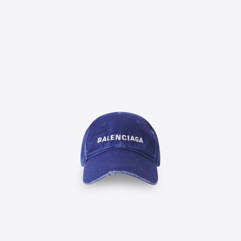 BALENCIAGA Logo Cap in Marine Blue/white outlook