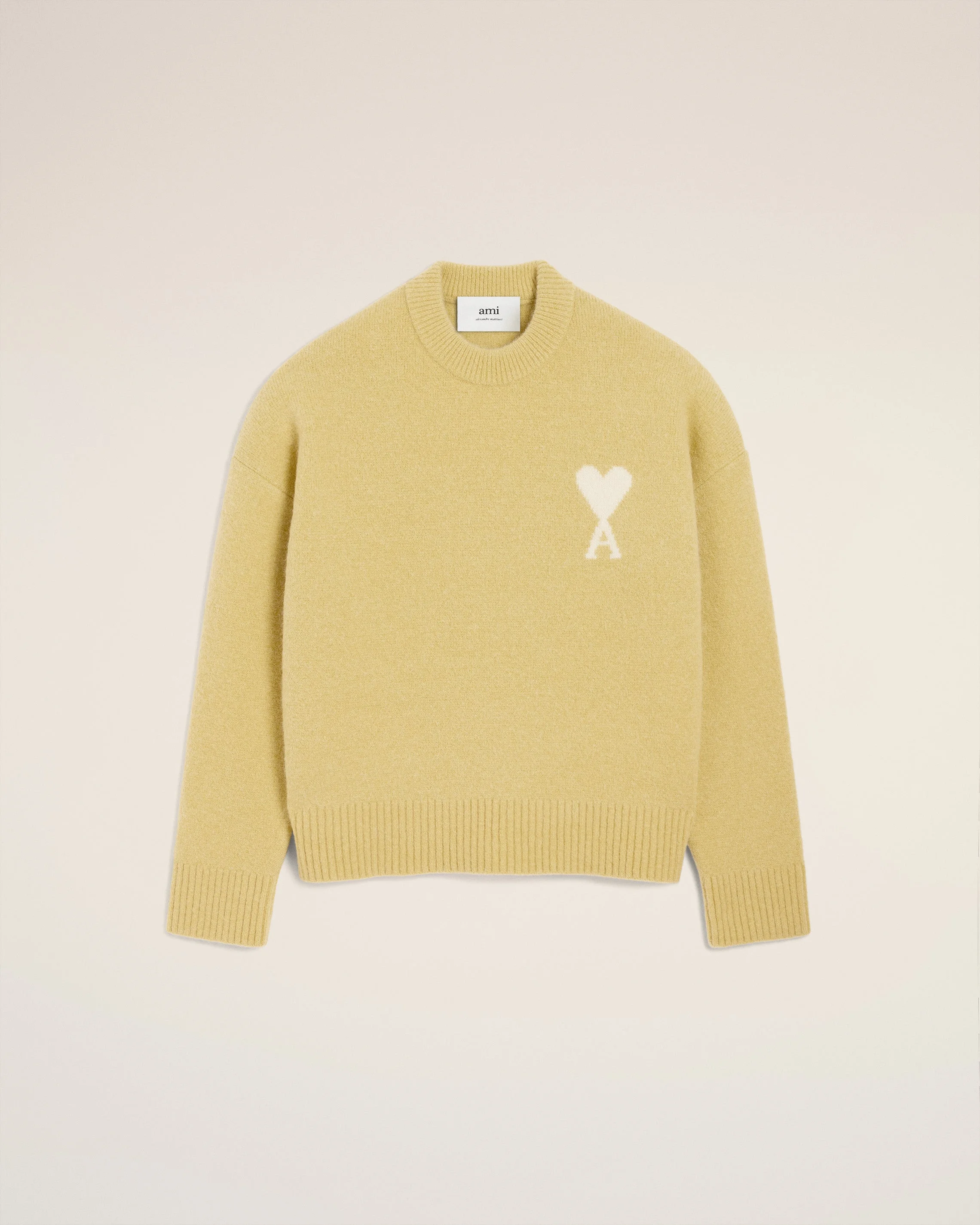 YELLOW ALPACA AMI DE COEUR CREWNECK SWEATER - 1