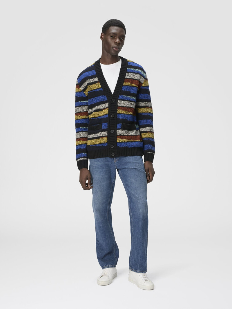 Missoni The cardigan in pure wool with inlay outlook