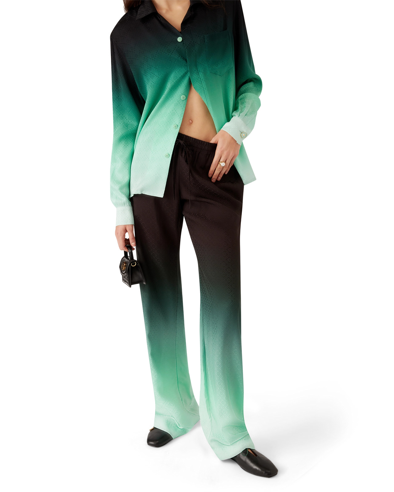 Gradient Ping Pong Jacquard Trousers - 4