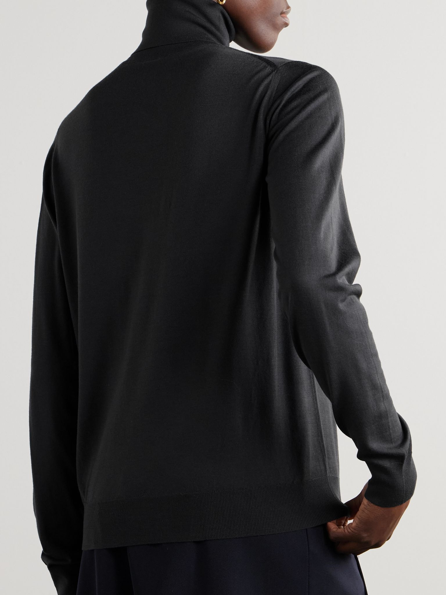 Heva wool-jersey turtleneck sweater Gray - 4