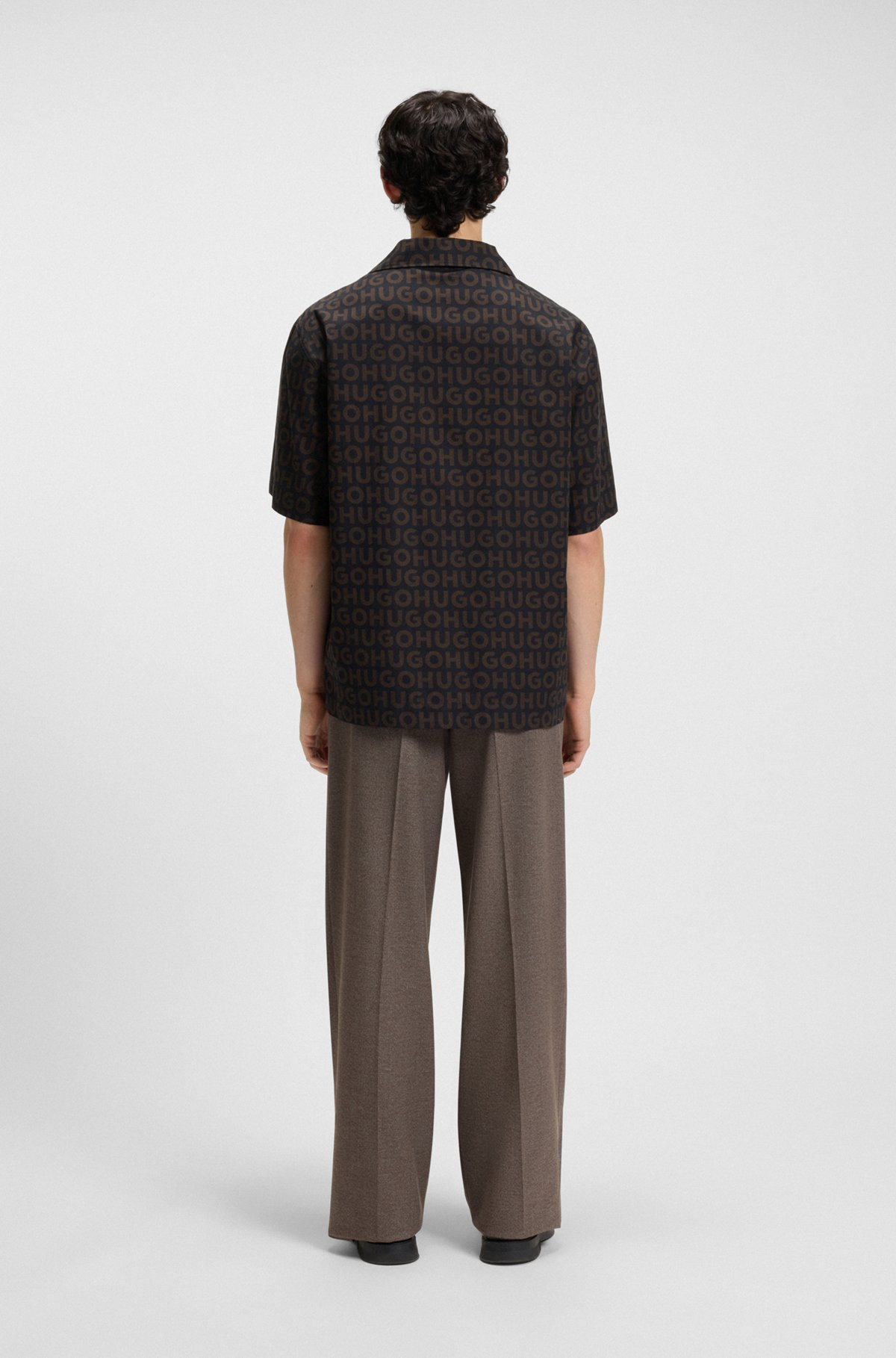 OVERSIZE-FIT SHIRT IN PRINTED COTTON POPLIN - 5