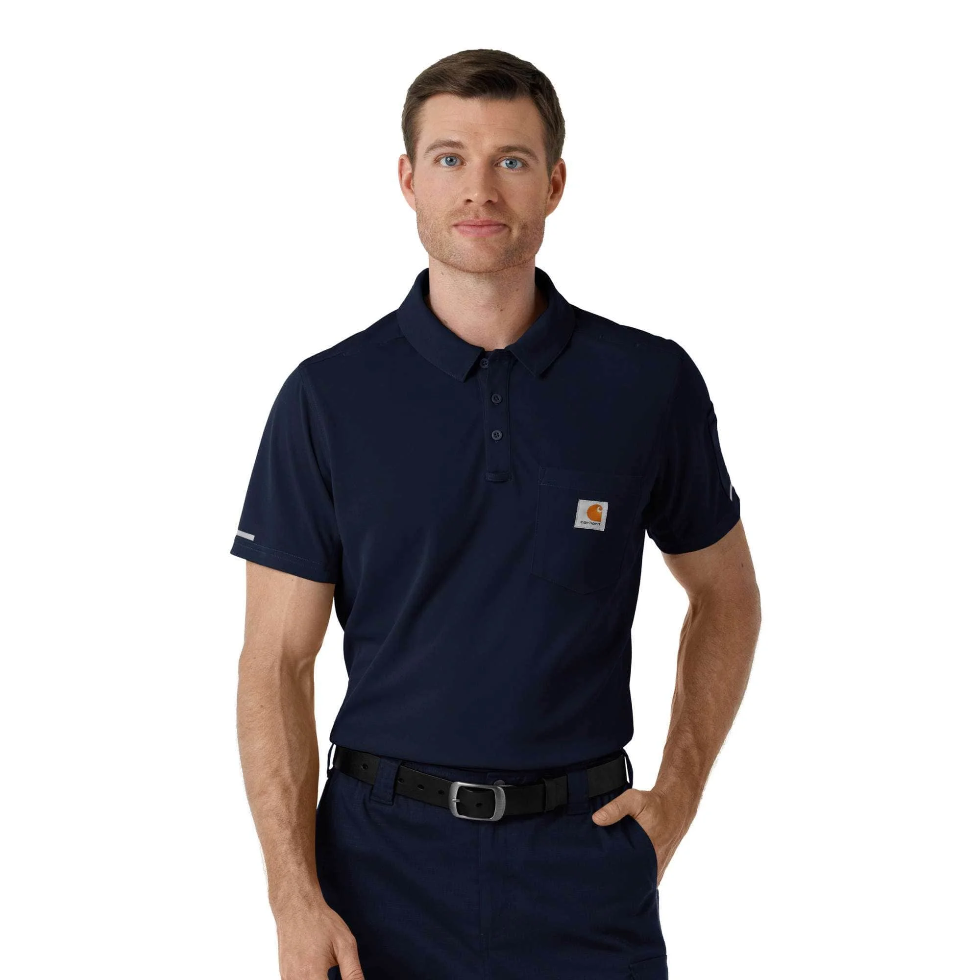 Rugged Flex® RSCU Lightweight Short Sleeve Polo Scrub Top - 1