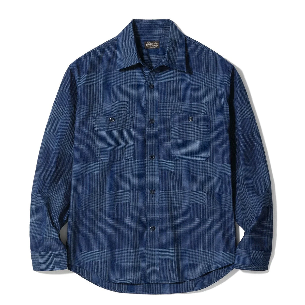 SC29588 Indigo Patchwork Work Shirt Navy - 1