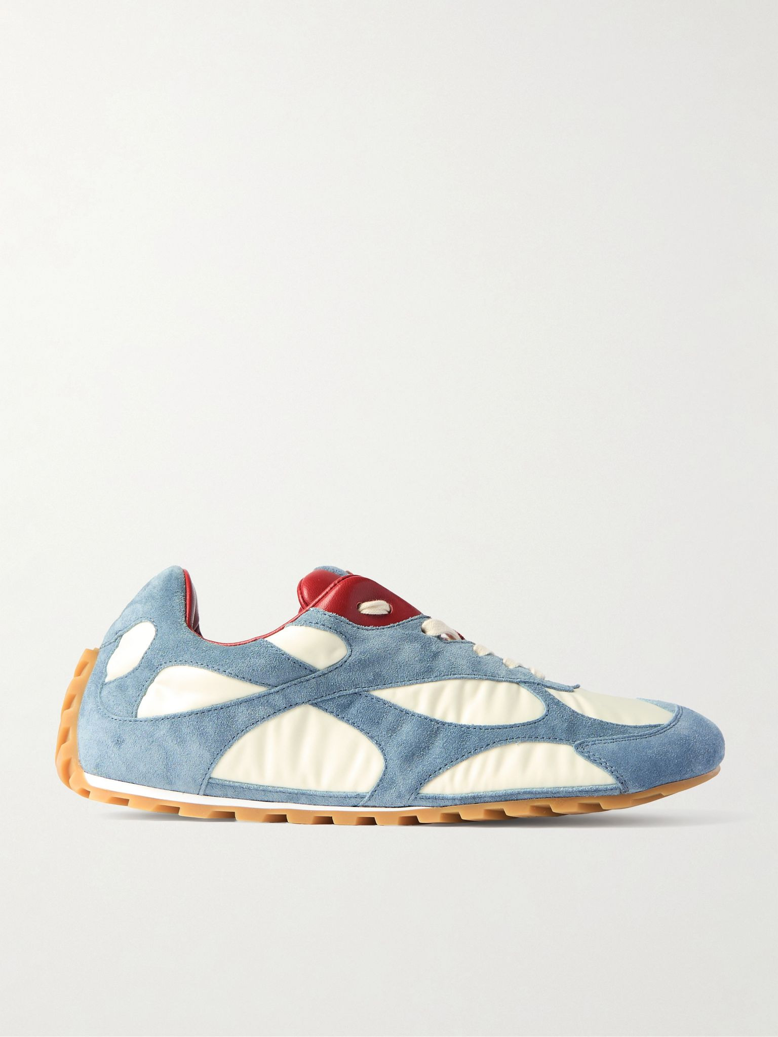 Orbit Flash leather-trimmed suede and shell sneakers White - 1