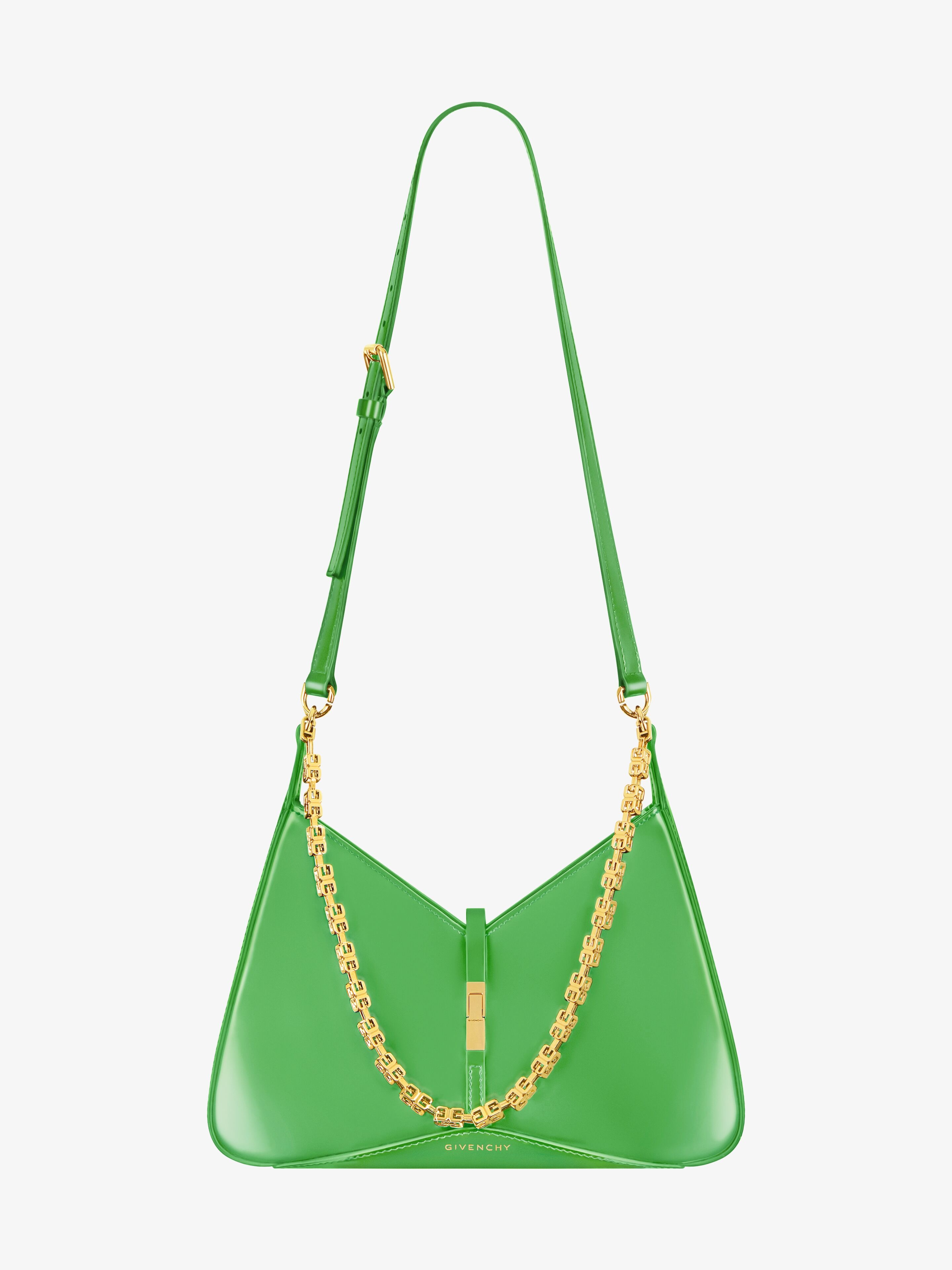 SMALL CUT OUT BAG IN SHINY LEATHER WITH CHAIN - 4