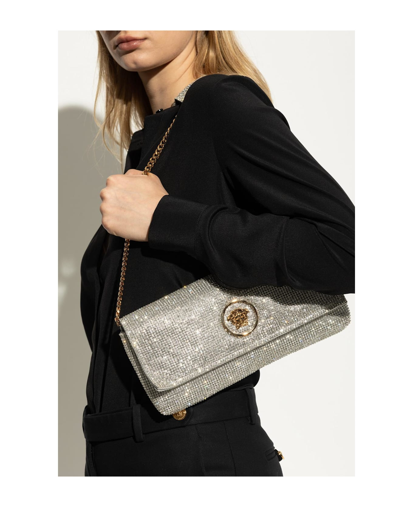 Versace Clutch With Shimmering Crystals - 2