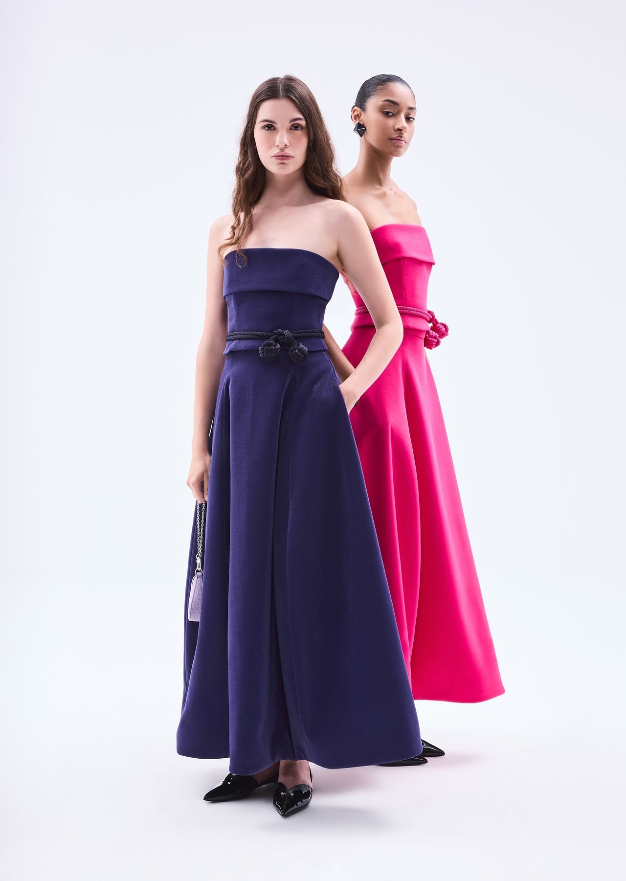 Long skirt with crinoline in shiny lurex-effect piqué - 6