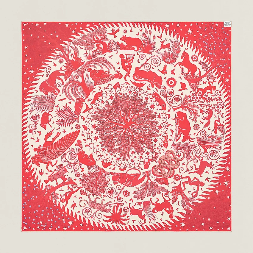 Sous le Charme d'Orphee double face scarf 90 - 5