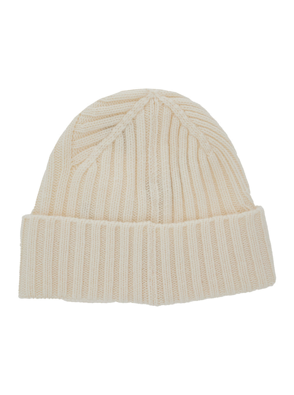 Jacquemus Men 'Le Bonnet Tourni' White Beanie With Turn-Up Brim And Logo Lettering On The Front In W - 2