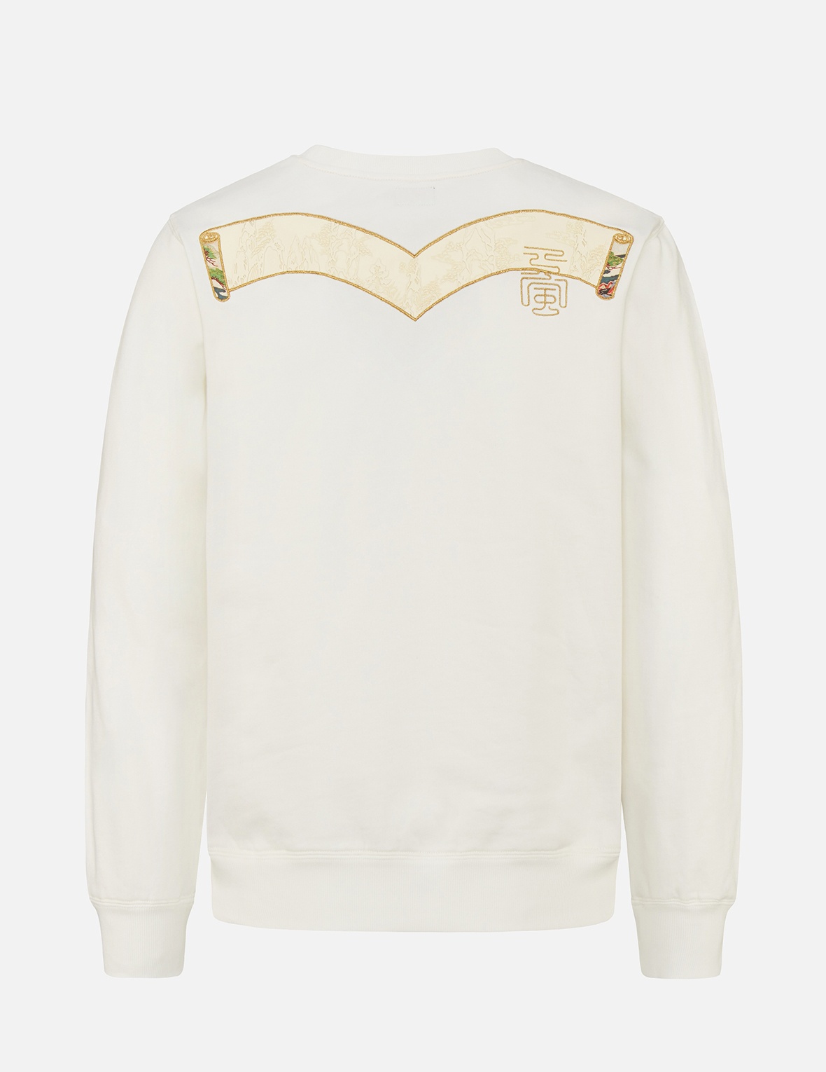 KAMON FOIL-PRINT AND SCROLL DAICOCK APPLIQUÉ SWEATSHIRT - 2
