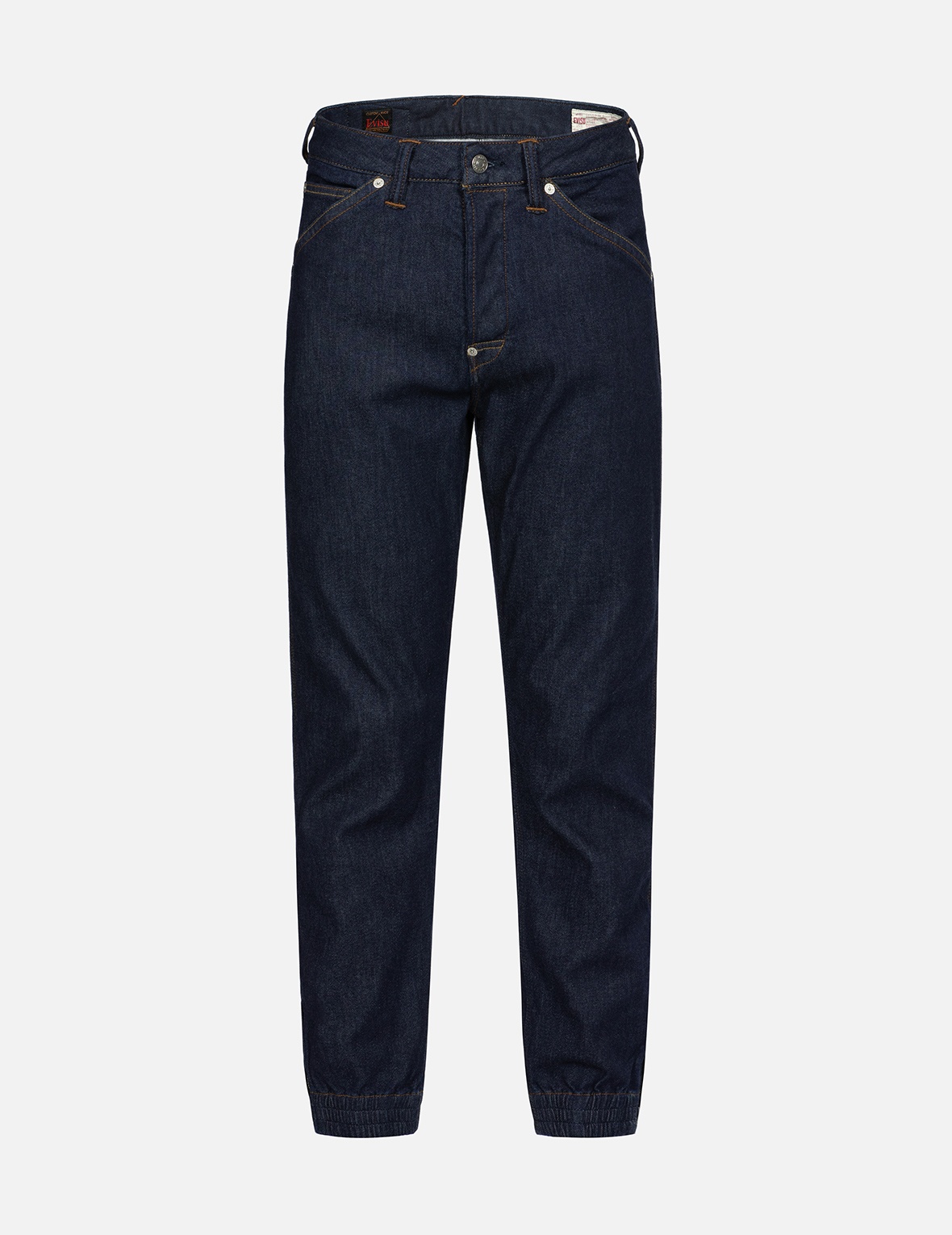 FLAME DAICOCK PRINT SIDE ZIPPED DENIM JOGGER PANTS - 1