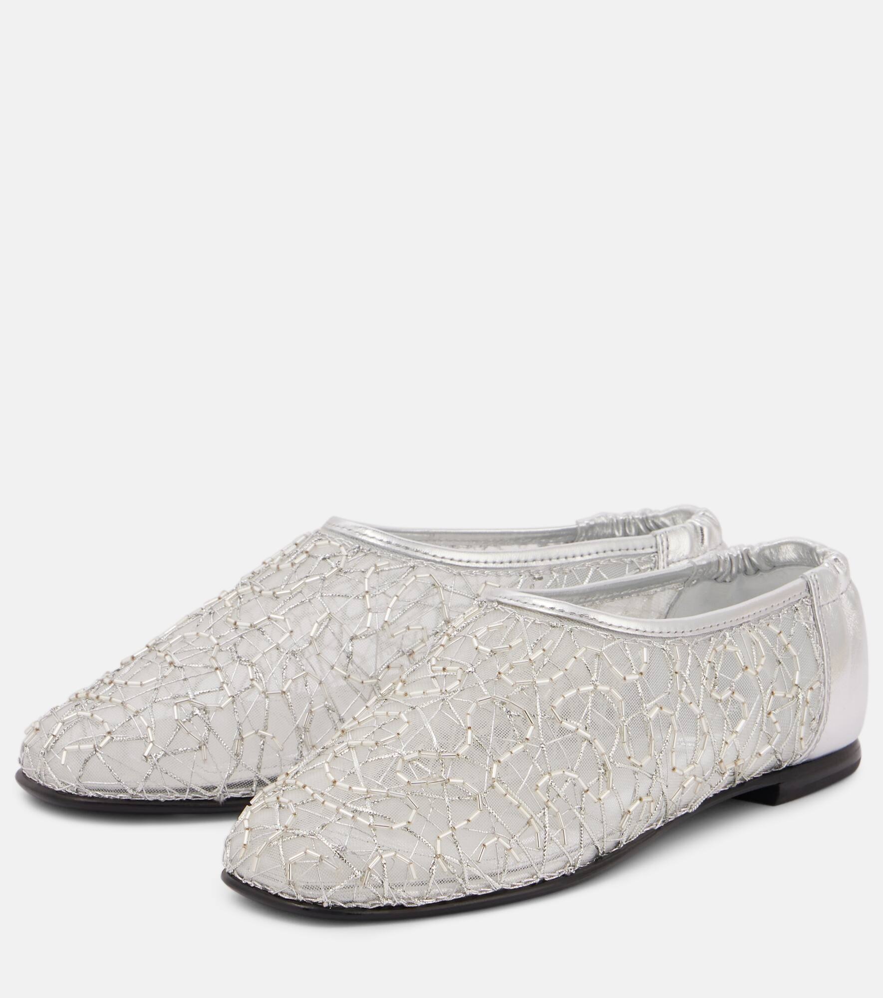 Eden metallic lace ballet flats - 4