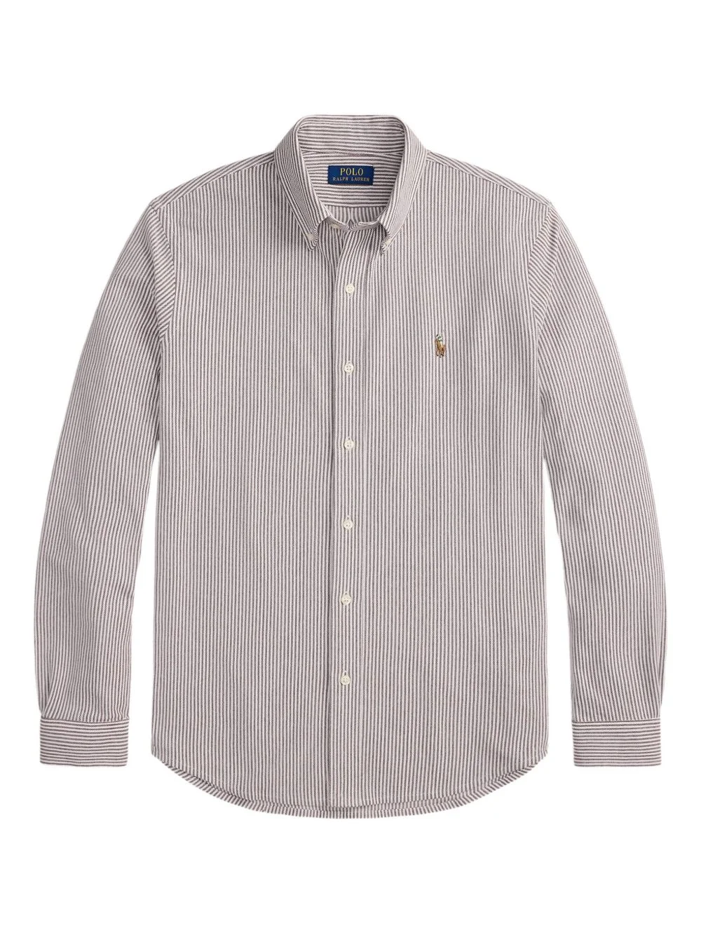 striped button-up shirt - 1