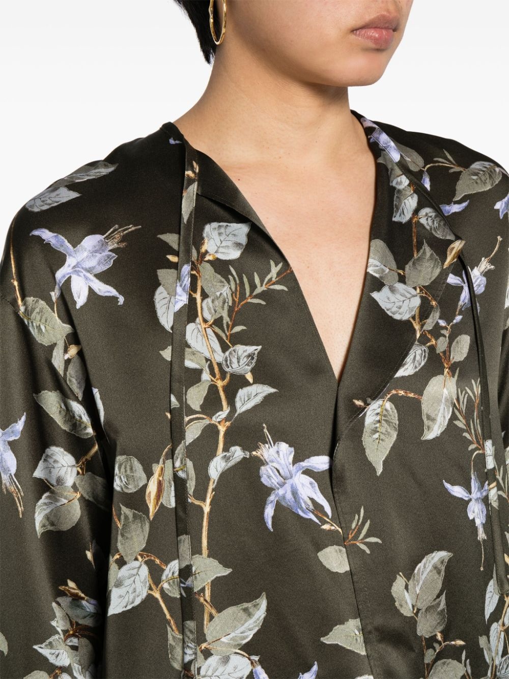 Bellflower silk blouse - 5