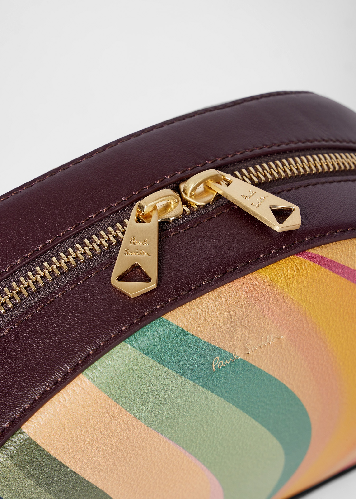 Women's 'Dusky Swirl' Leather Curved Camera Bag - 5