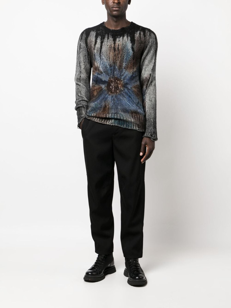 Avant Toi tie-dye print cashmere-blend jumper outlook