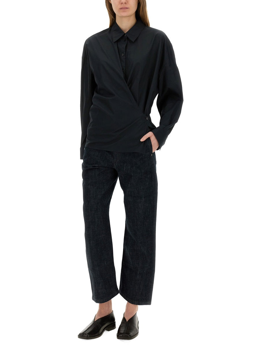 Lemaire Women "Straight Collar Twisted" Shirt - 2