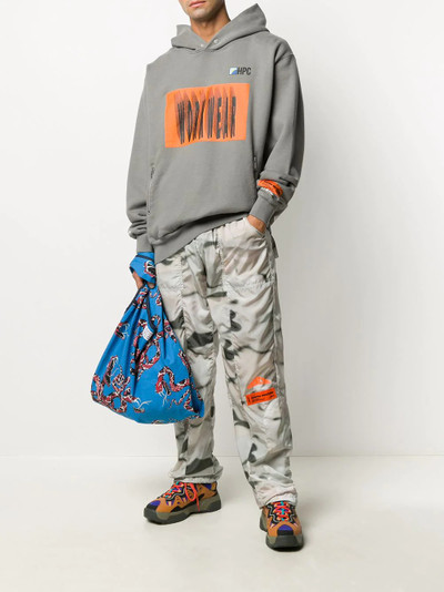 Heron Preston workwear print hoodie outlook