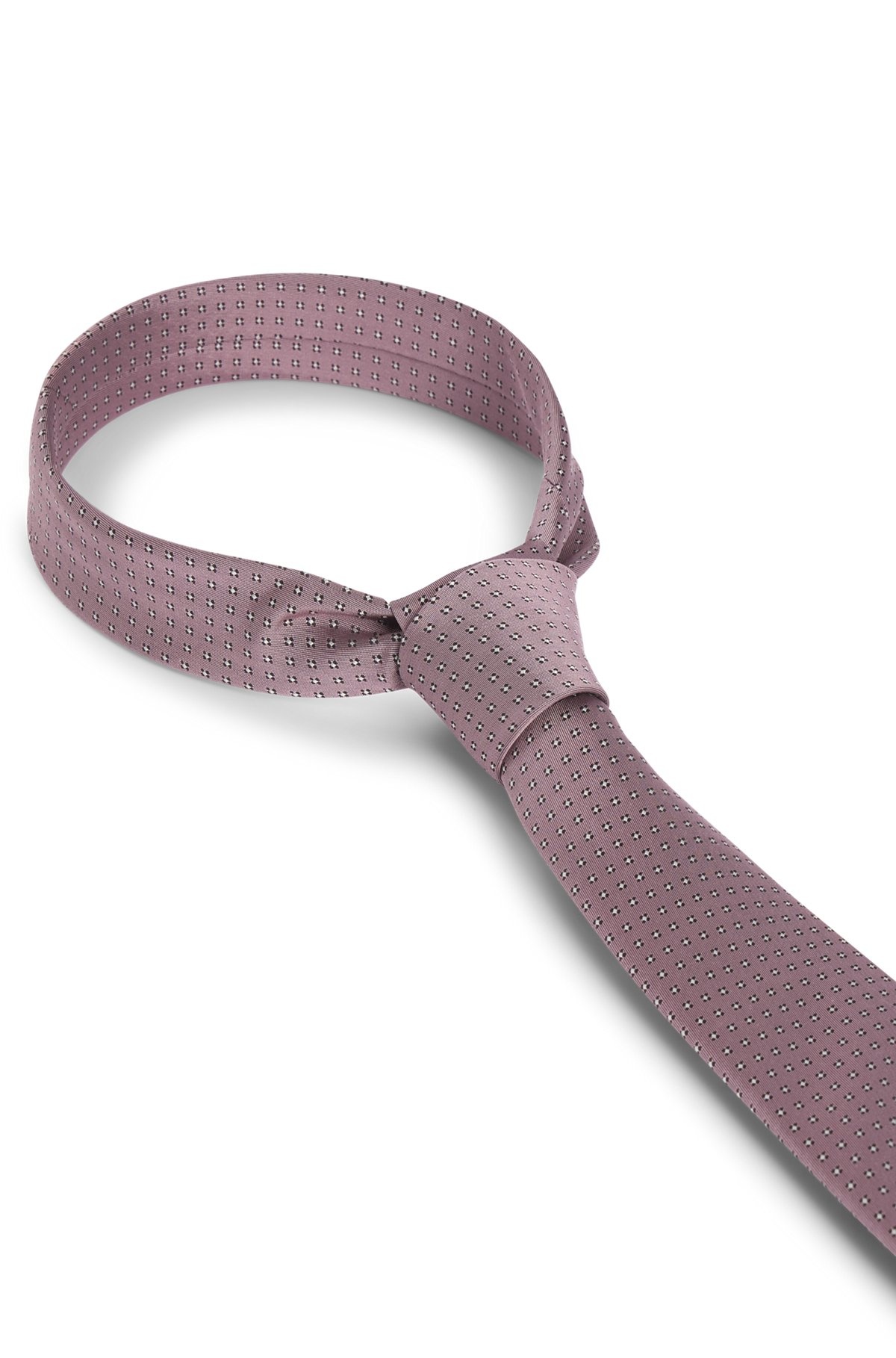 SILK-BLEND TIE WITH JACQUARD-WOVEN PATTERN - 6