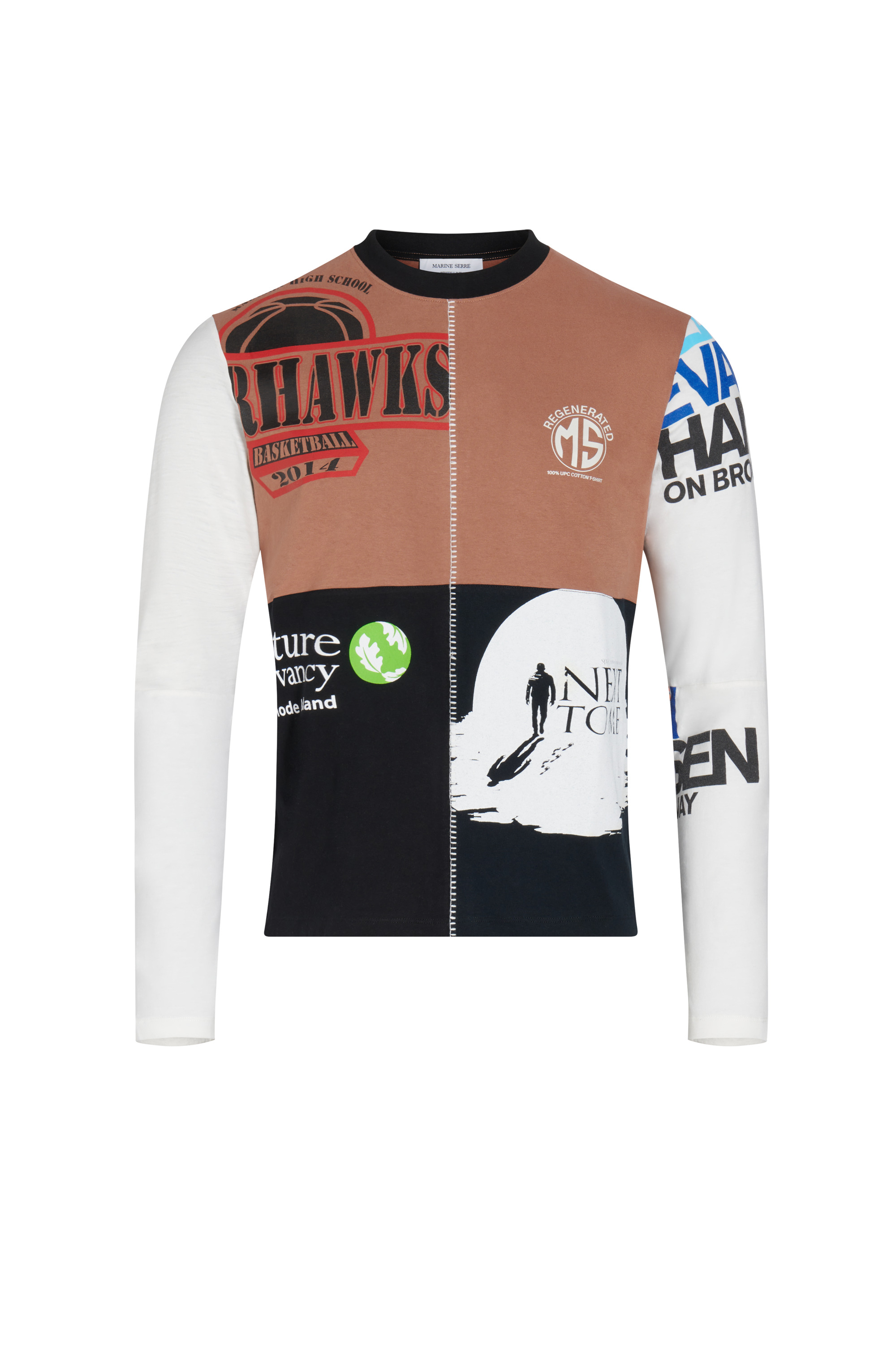 Regenerated Graphic T-Shirt Patchwork T-Shirt - 7