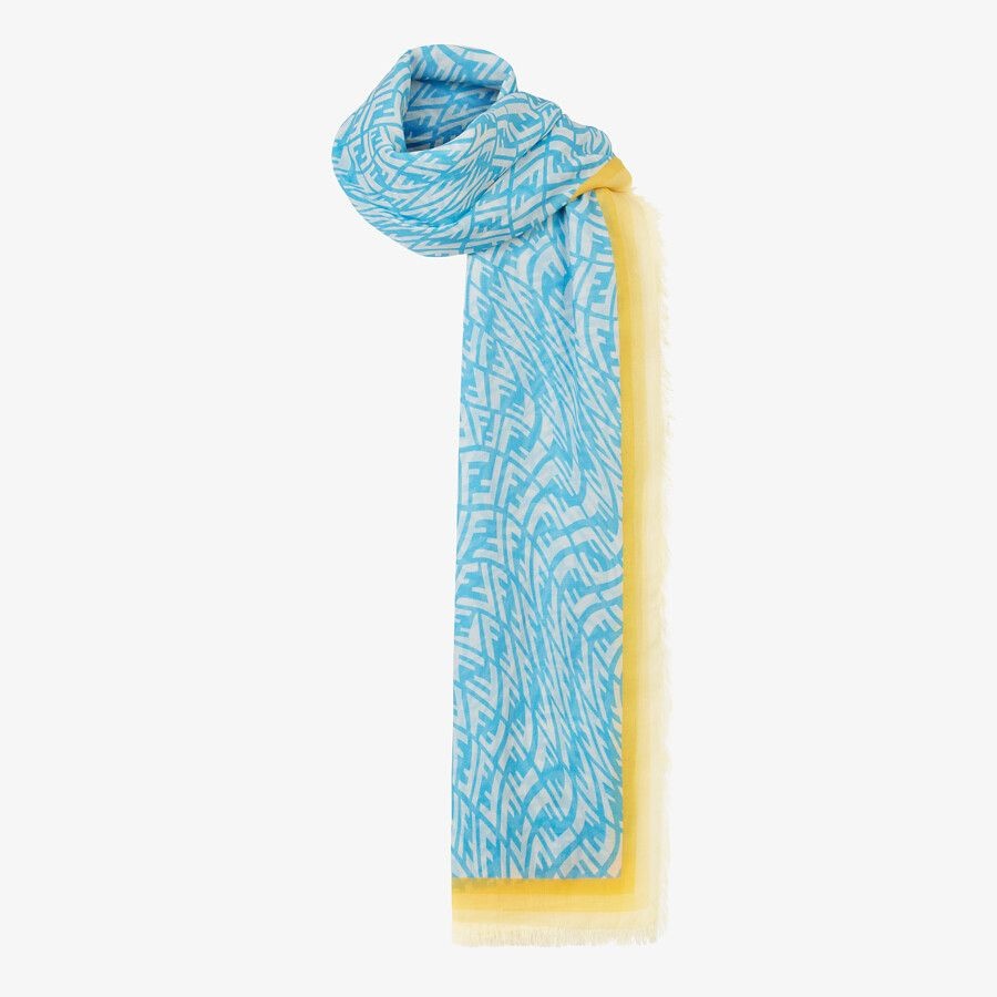 Light blue cotton stole - 2