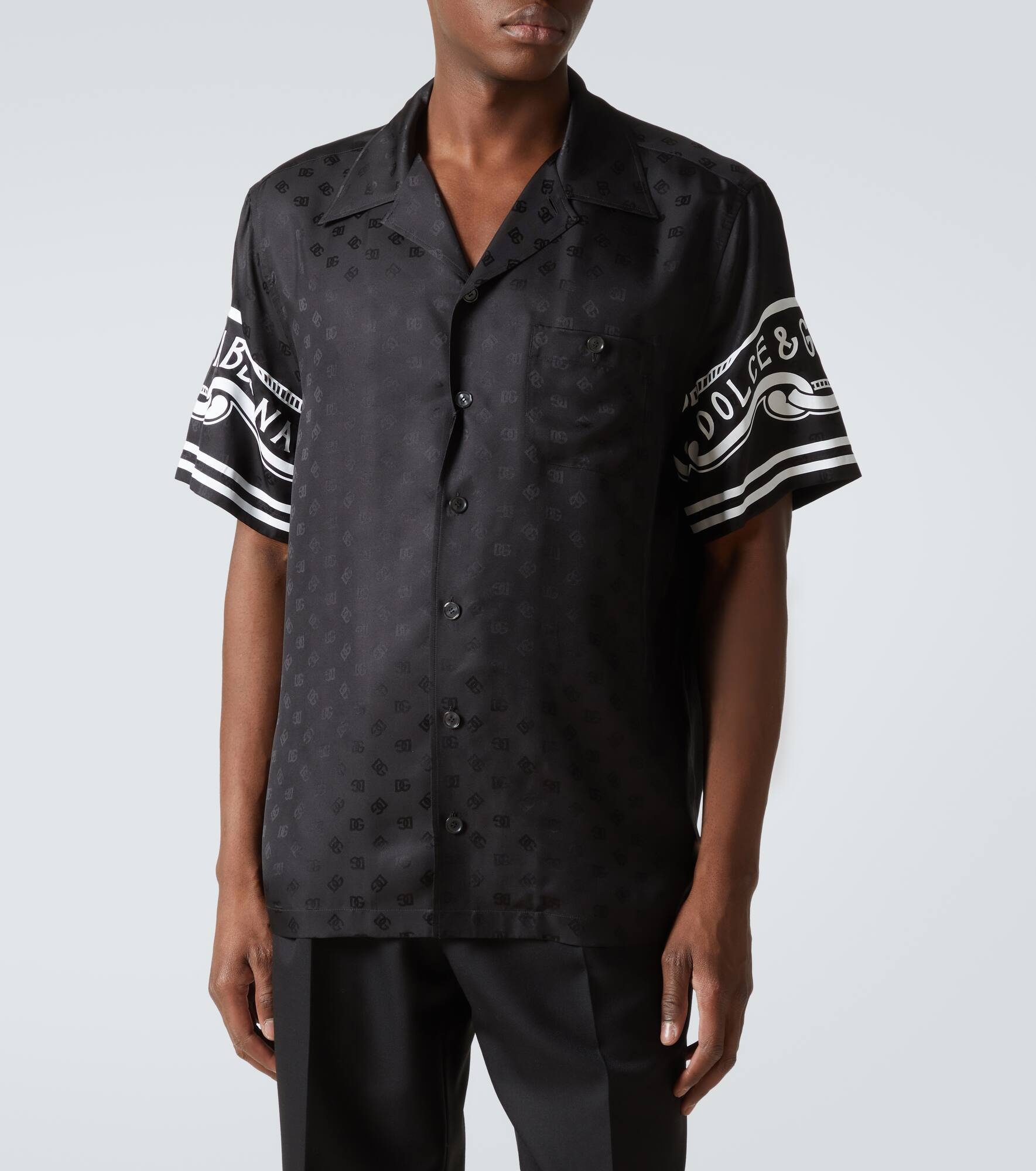 Printed silk twill shirt - 3