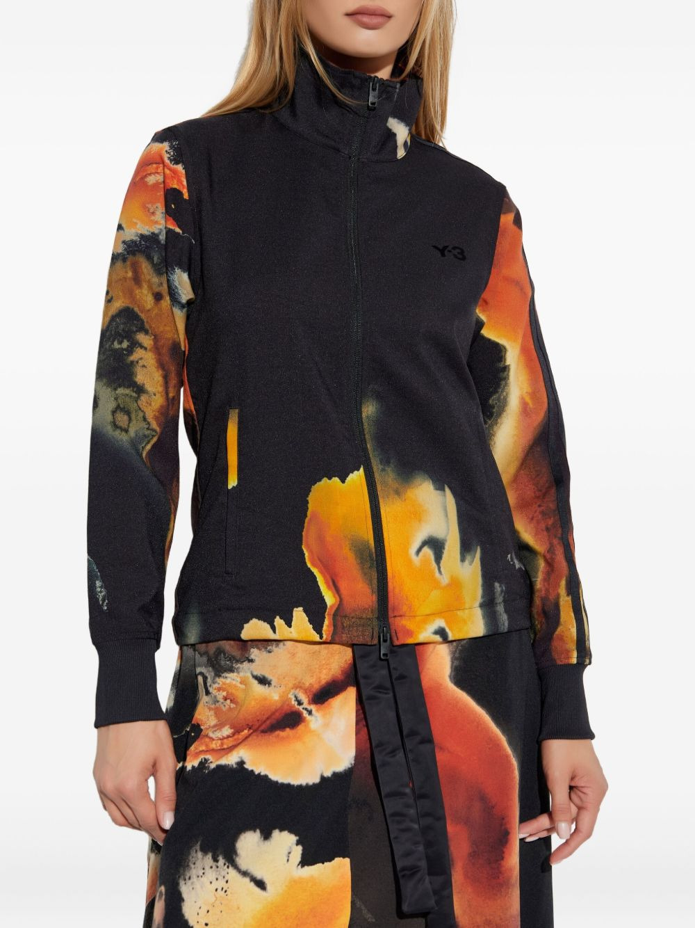 abstract-print zip-up jacket - 3