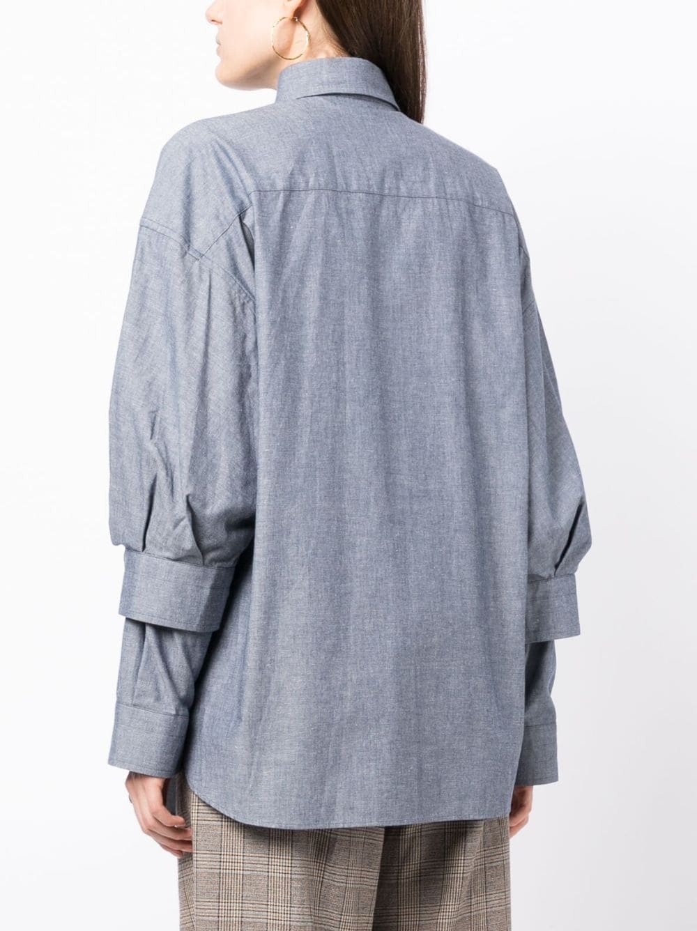 layered cotton shirt - 4