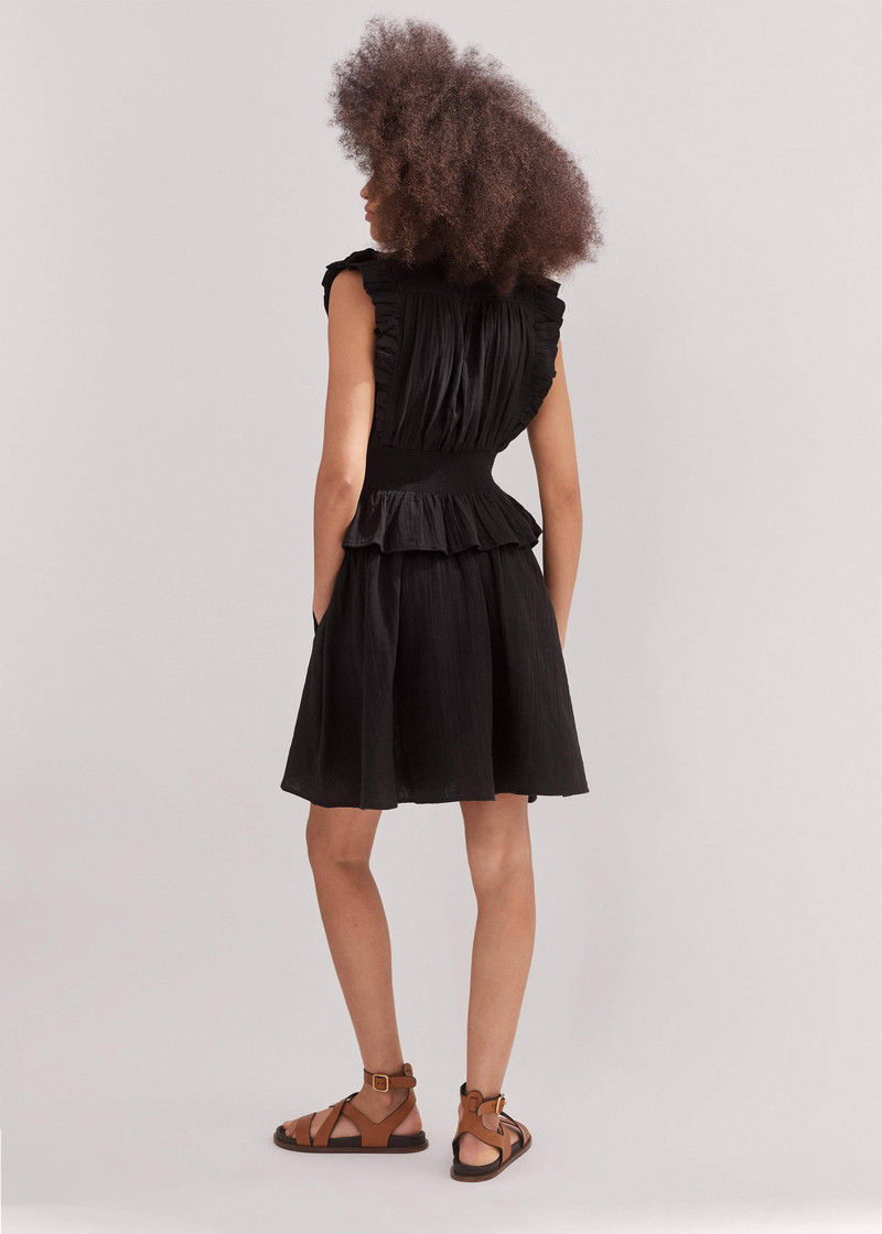 Cheesecloth Fit And Flare Short Dress 3