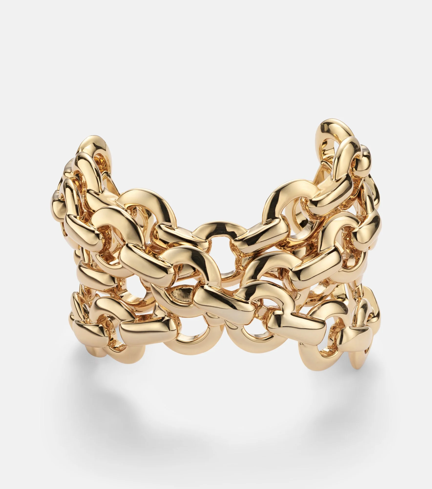 14kt gold-plated cuff bracelet - 1
