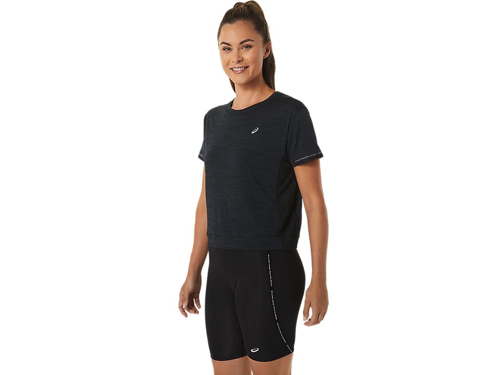 (WMNS) ASICS Race Crop Top 'Performance Black Charcoal Grey'  2012C294-002 - 3