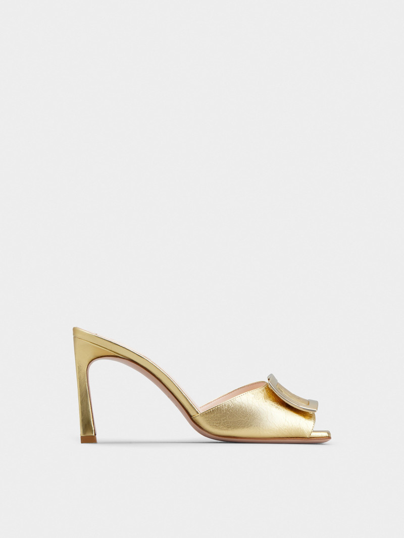 Trompette Metal Buckle Mules in Leather - 1