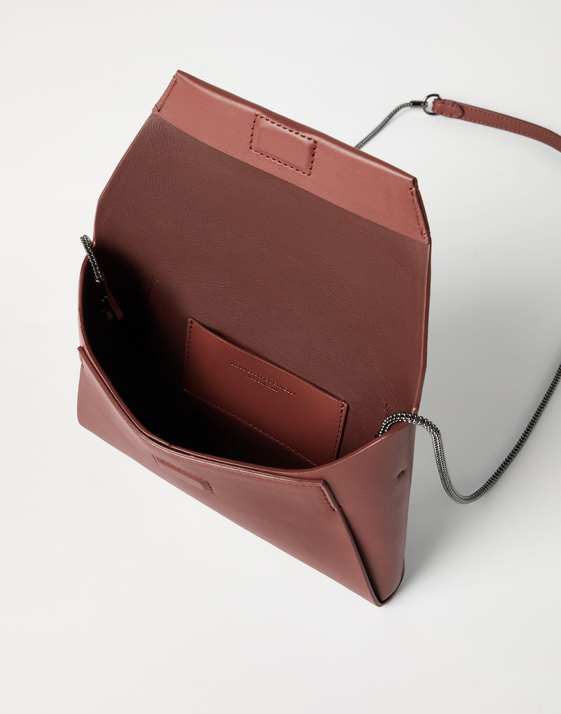 BC Duo pochette in calfskin with precious chain 5