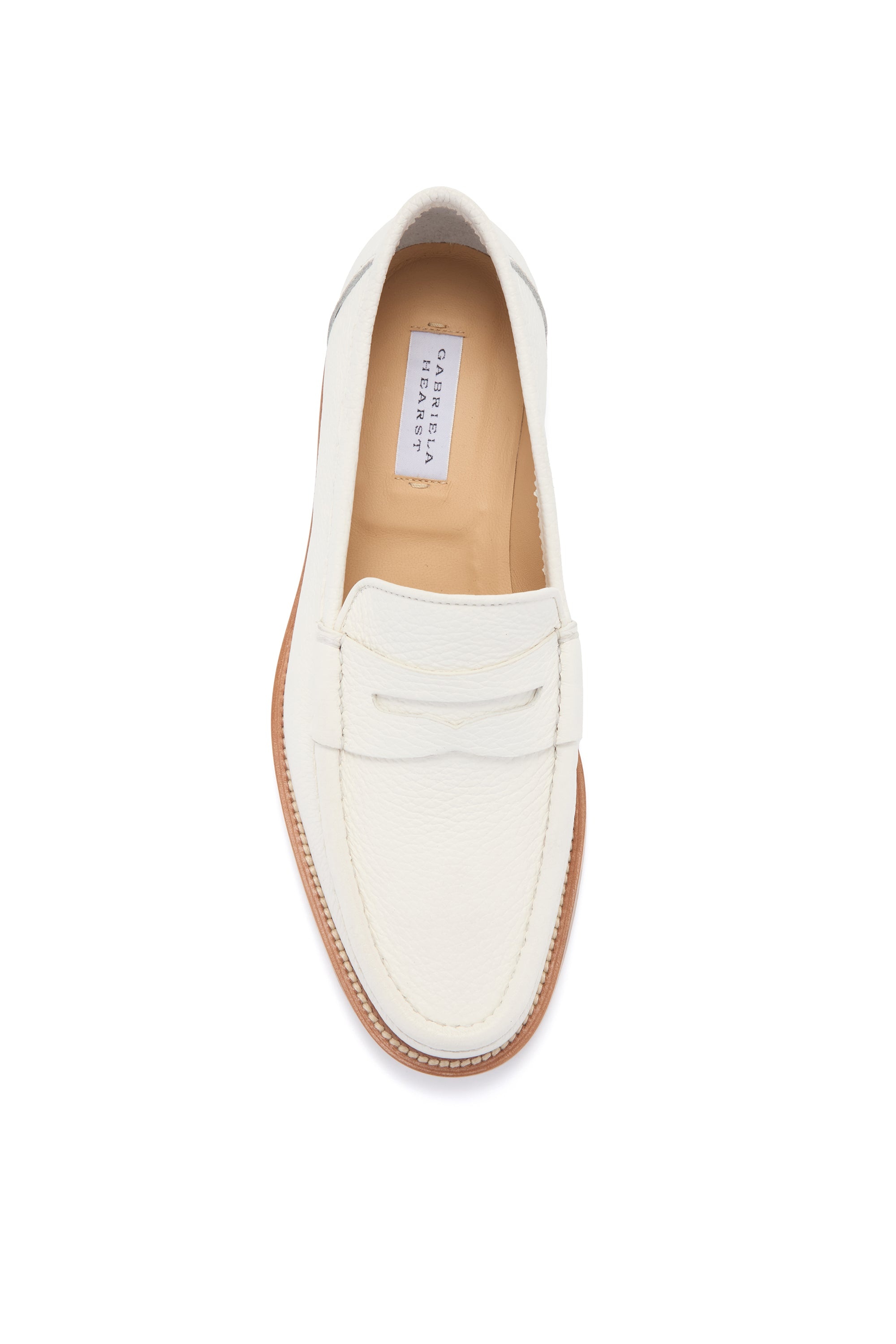 Pierre Loafer in Ivory Textured Leather - 4
