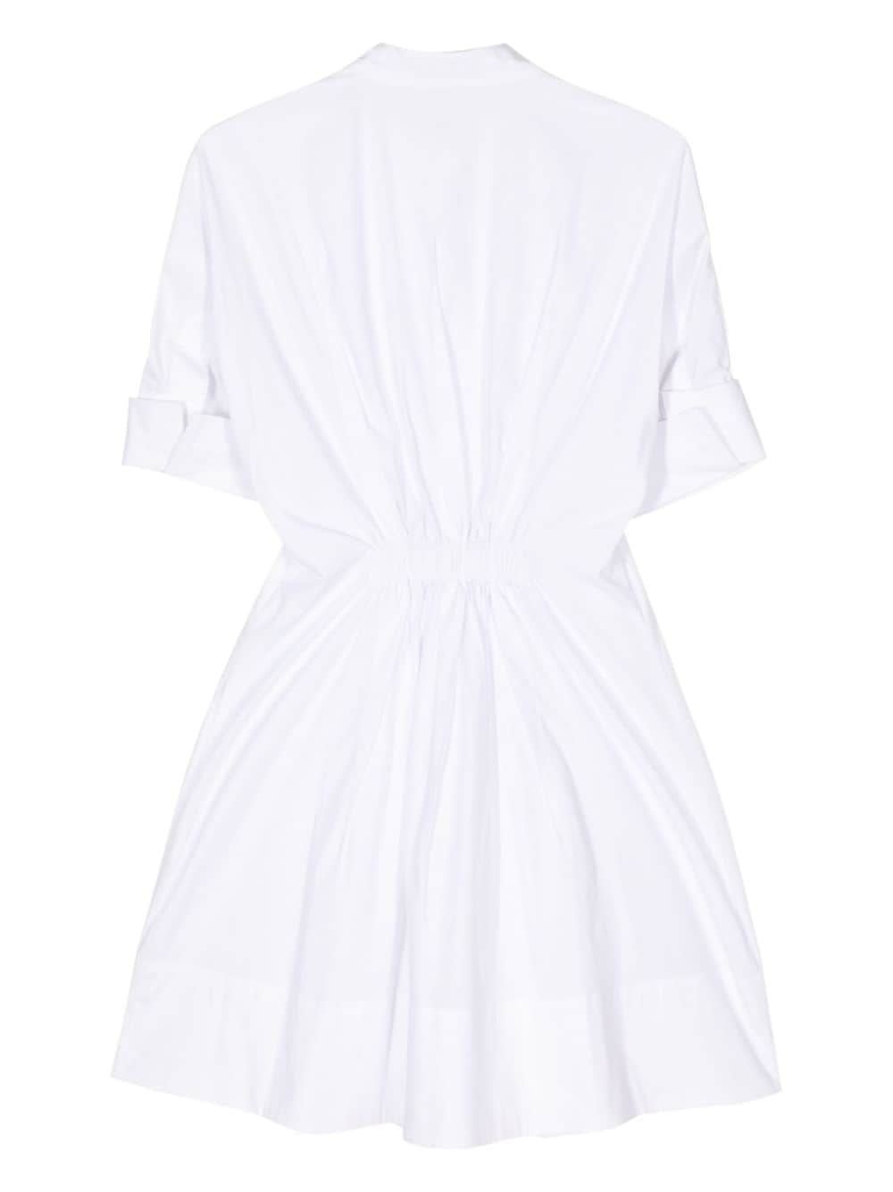 flared cotton shirtdress - 2